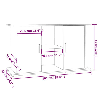 Aquariumständer Räuchereiche 101x41x58 cm Holzwerkstoff