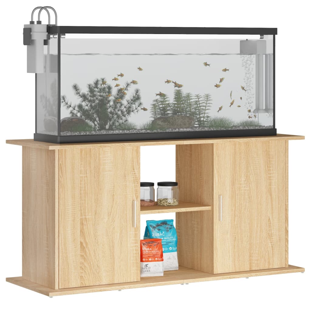 Aquariumständer Sonoma-Eiche 121x41x58 cm Holzwerkstoff