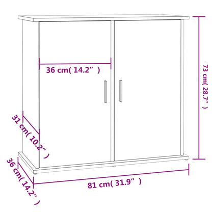 Aquariumständer Sonoma-Eiche 81x36x73 cm Holzwerkstoff