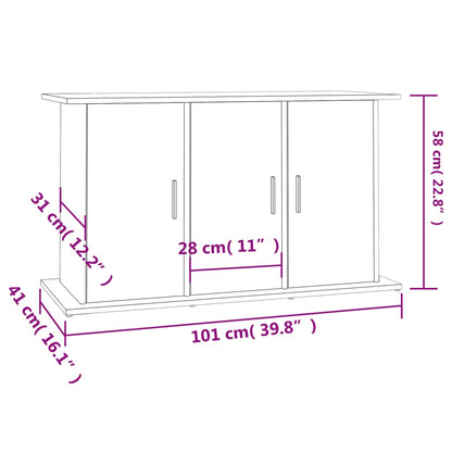 Aquariumständer Braun Eichen-Optik 101x41x58 cm Holzwerkstoff