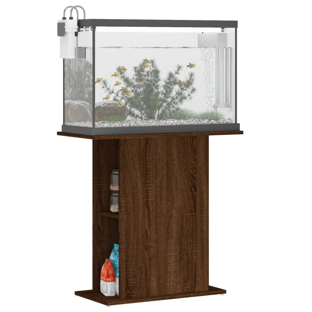 Aquariumständer Braun Eichen-Optik 75x36x72,5 cm Holzwerkstoff