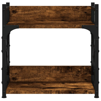 Druckerständer 2 Ablagen Räuchereiche 40x20x40 cm Holzwerkstoff