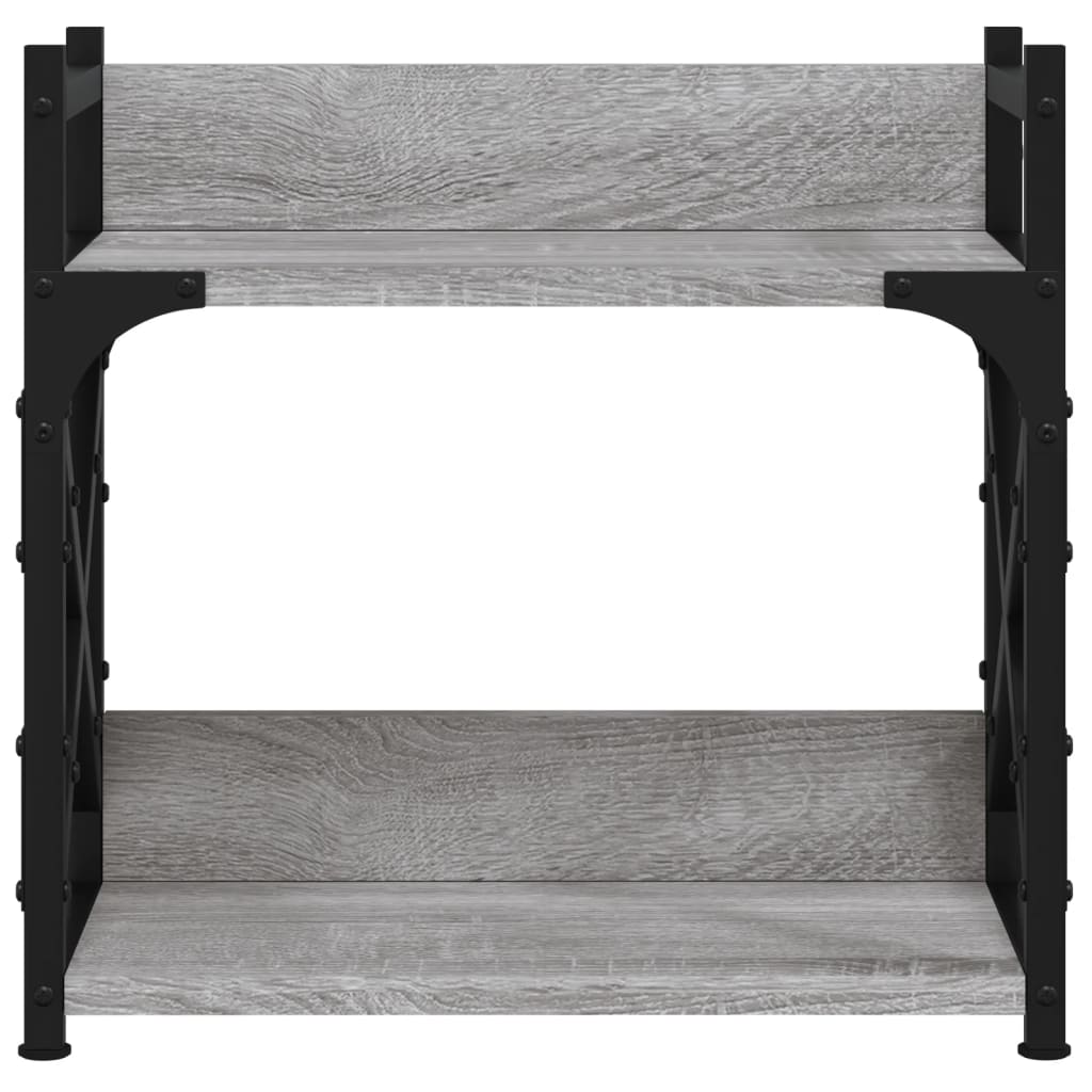 Druckerständer 2 Ablagen Grau Sonoma 40x20x40 cm Holzwerkstoff