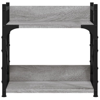 Druckerständer 2 Ablagen Grau Sonoma 40x20x40 cm Holzwerkstoff