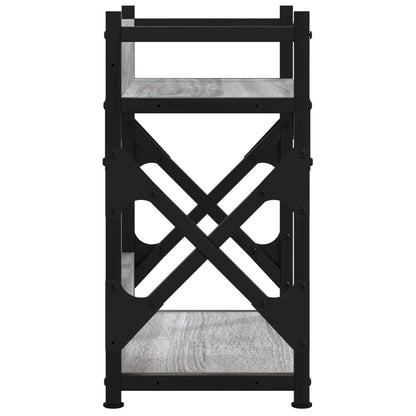 Druckerständer 2 Ablagen Grau Sonoma 40x20x40 cm Holzwerkstoff