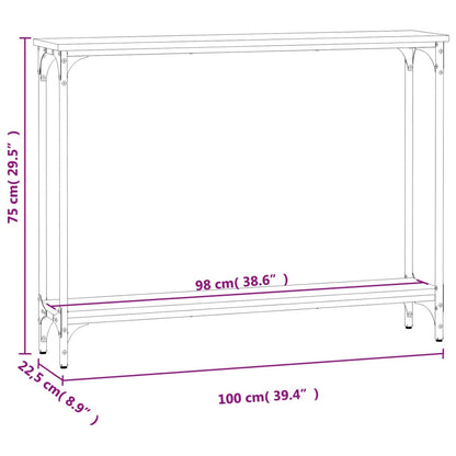 Konsolentisch Schwarz 100x22,5x75 cm Holzwerkstoff