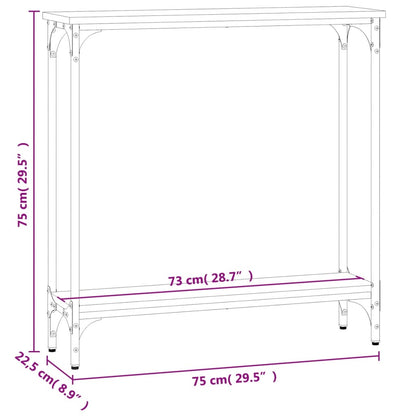 Konsolentisch Schwarz 75x22,5x75 cm Holzwerkstoff