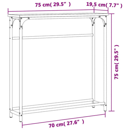 Konsolentisch Sonoma-Eiche 75x19,5x75 cm Holzwerkstoff