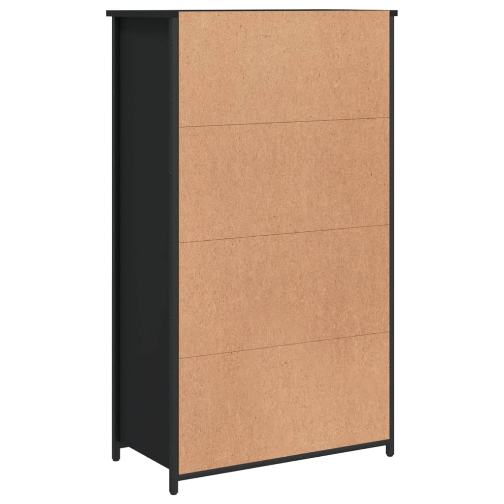 Highboard Schwarz 62x32x106,5 cm Holzwerkstoff