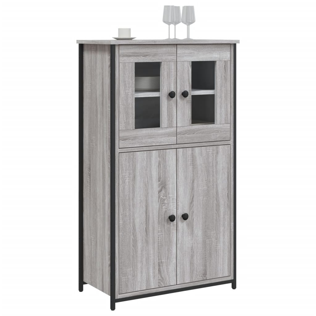 Highboard Grau Sonoma 62x32x106,5 cm Holzwerkstoff