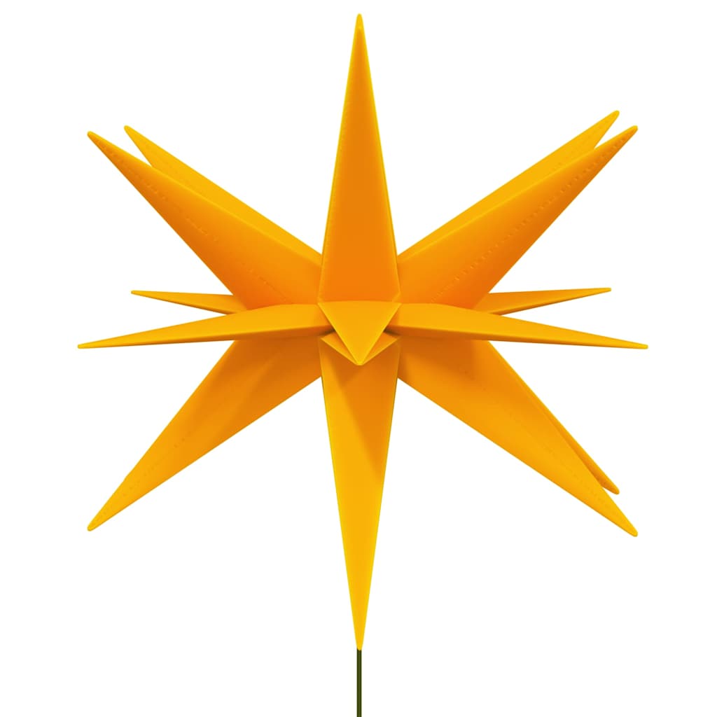 LED-Weihnachtsstern mit Erdspieß Faltbar Gelb 57 cm