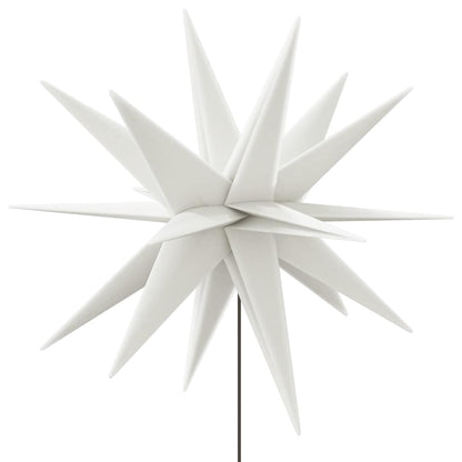 LED-Weihnachtssterne 3 Stk. mit Erdspießen Faltbar Weiß 35 cm