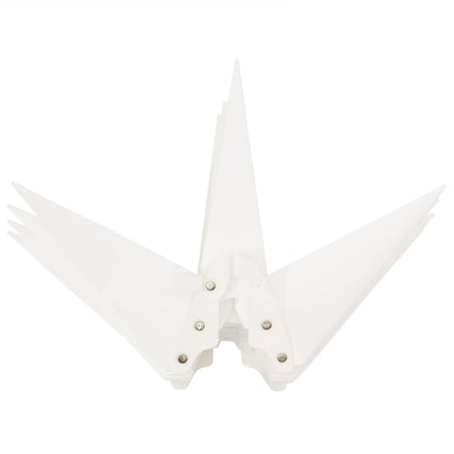 LED-Weihnachtssterne 3 Stk. mit Erdspießen Faltbar Weiß 35 cm