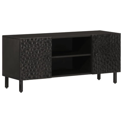 TV-Schrank Schwarz 105x33x46 cm Massivholz Mango