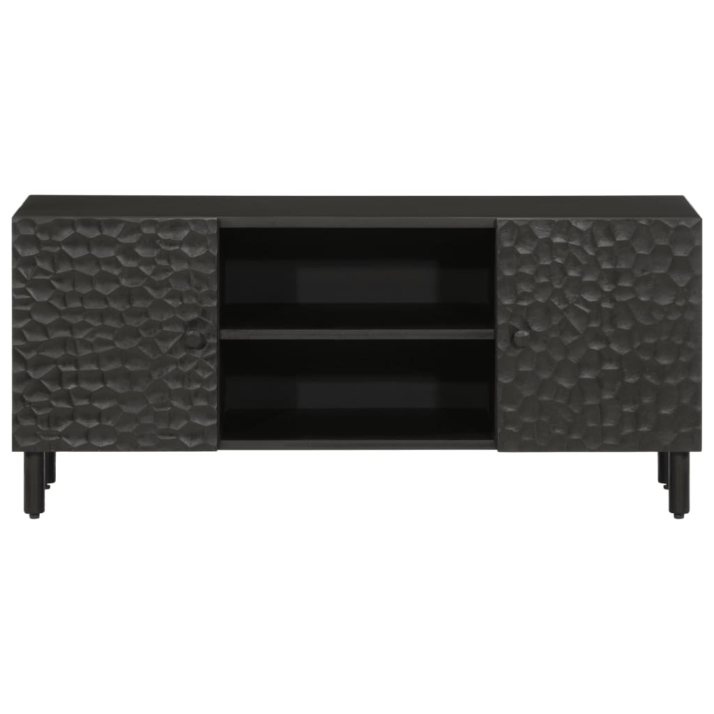 TV-Schrank Schwarz 105x33x46 cm Massivholz Mango