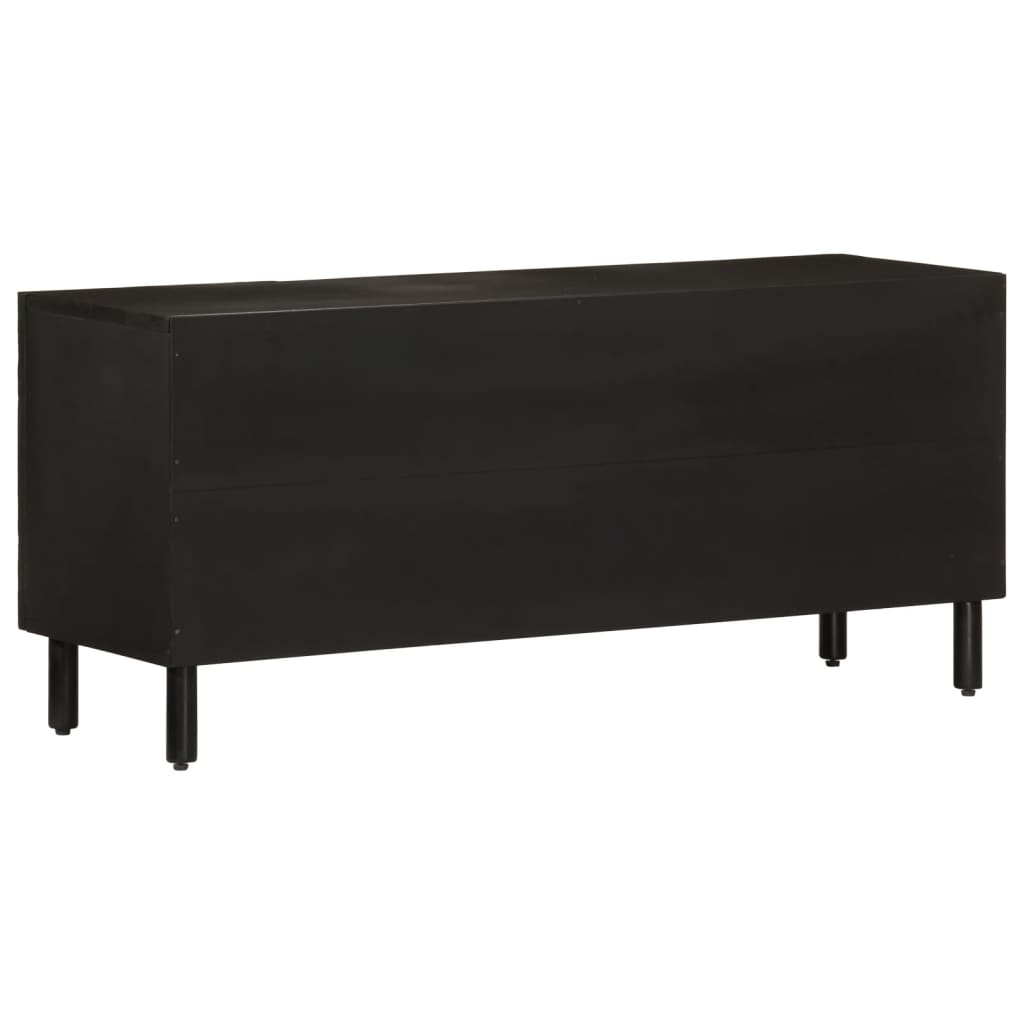 TV-Schrank Schwarz 105x33x46 cm Massivholz Mango