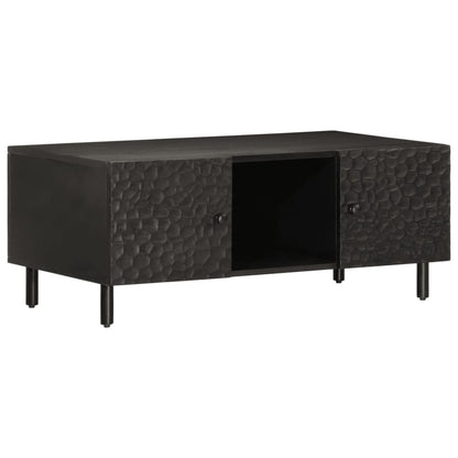 Couchtisch Schwarz 100x54x40 cm Massivholz Mango