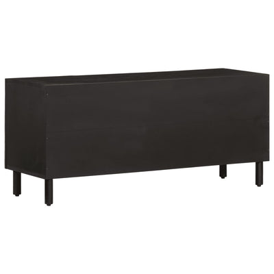 TV-Schrank Schwarz 105x33x46 cm Massivholz Mango