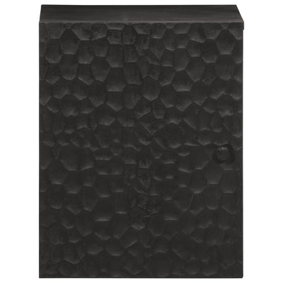 Bad-Wandschrank Schwarz 38x33x48 cm Massivholz Mango