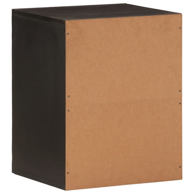 Bad-Wandschrank Schwarz 38x33x48 cm Massivholz Mango