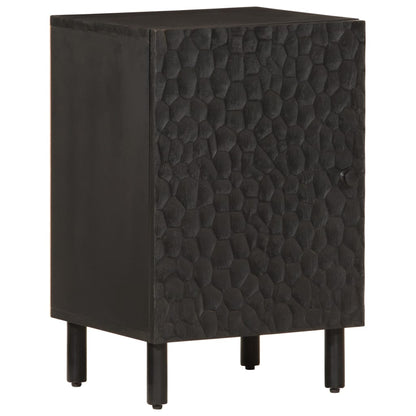 Badschrank Schwarz 38x33x58 cm Massivholz Mango