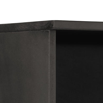 Badschrank Schwarz 38x33x160 cm Massivholz Mango