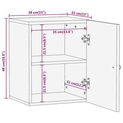 Bad-Wandschrank 38x33x48 cm Massivholz Mango