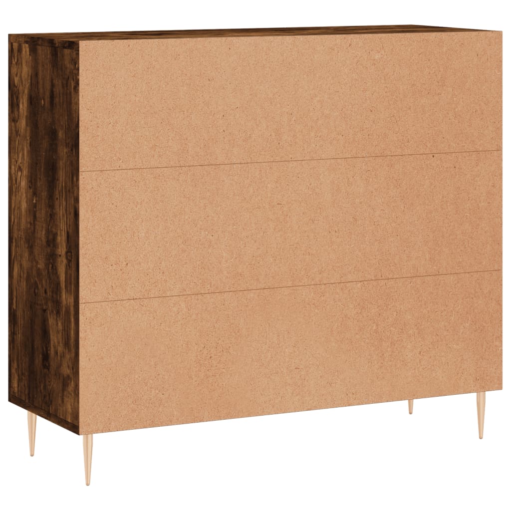 Sideboard Räuchereiche 90x34x80 cm Holzwerkstoff