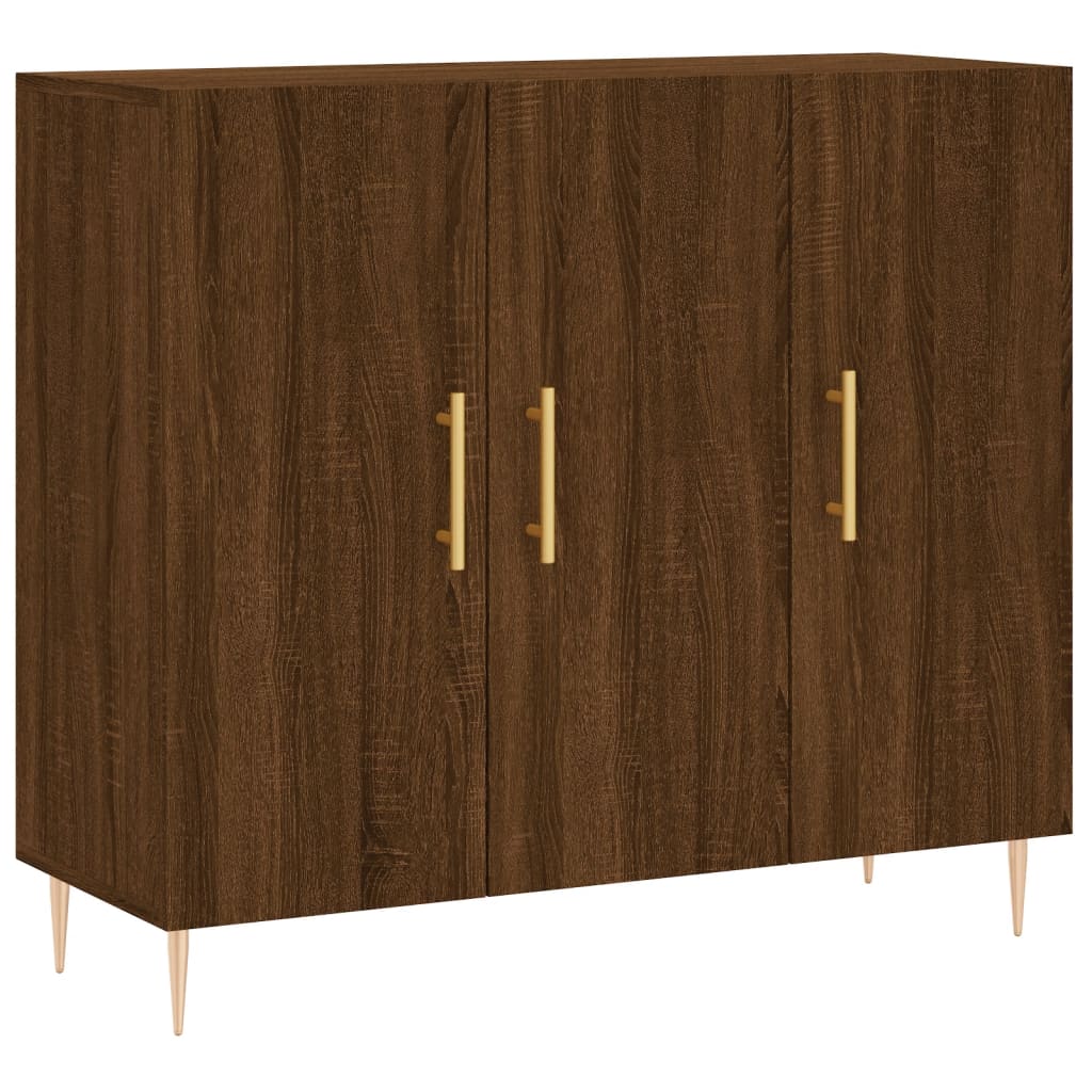 Sideboard Braun Eichen-Optik 90x34x80 cm Holzwerkstoff