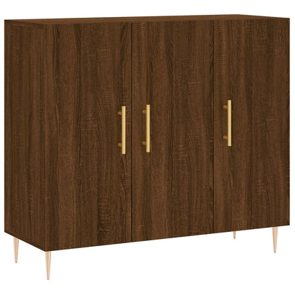 Sideboard Braun Eichen-Optik 90x34x80 cm Holzwerkstoff