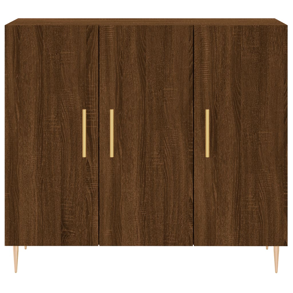 Sideboard Braun Eichen-Optik 90x34x80 cm Holzwerkstoff