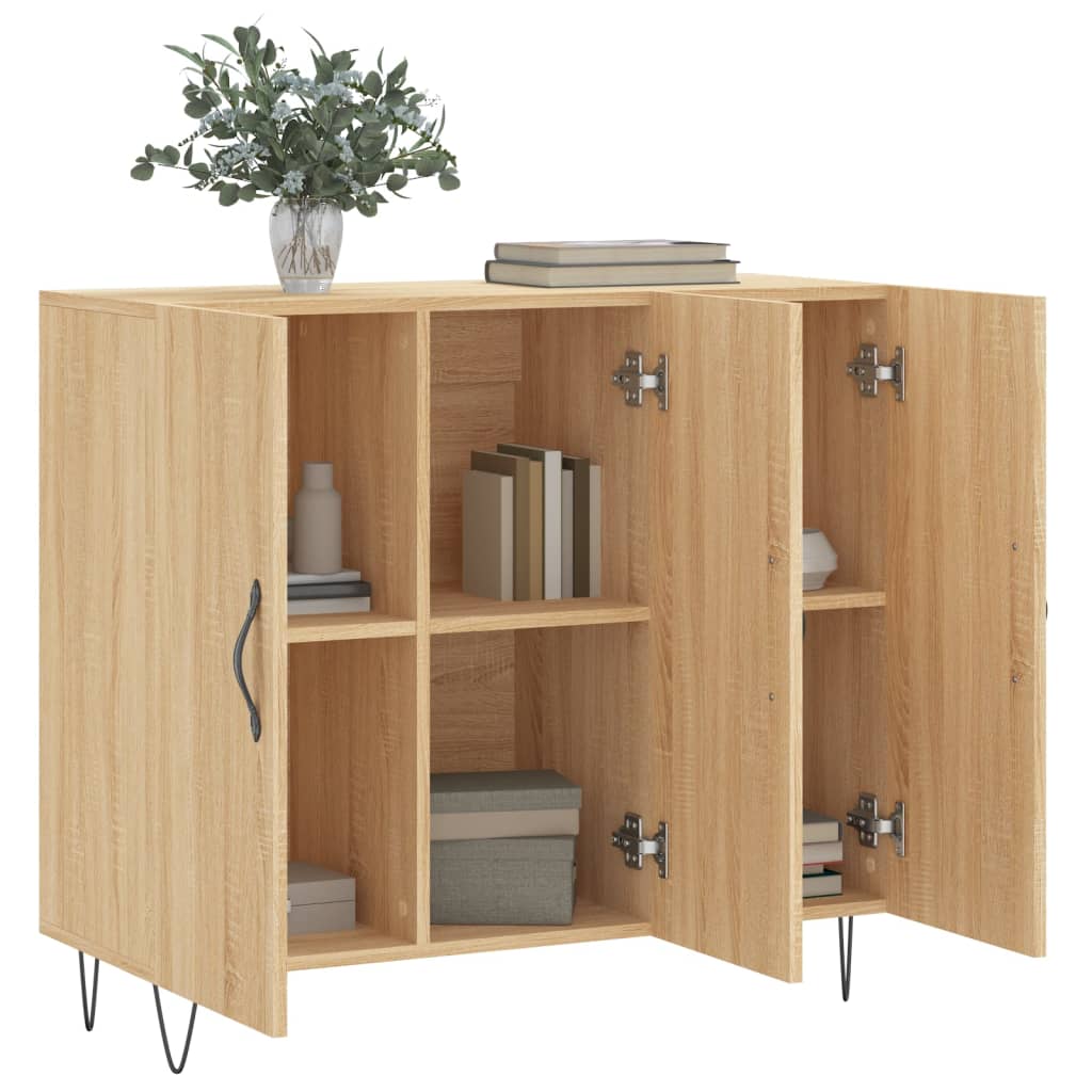 Sideboard Sonoma-Eiche 90x34x80 cm Holzwerkstoff