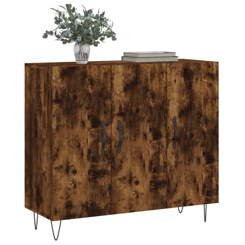 Sideboard Räuchereiche 90x34x80 cm Holzwerkstoff