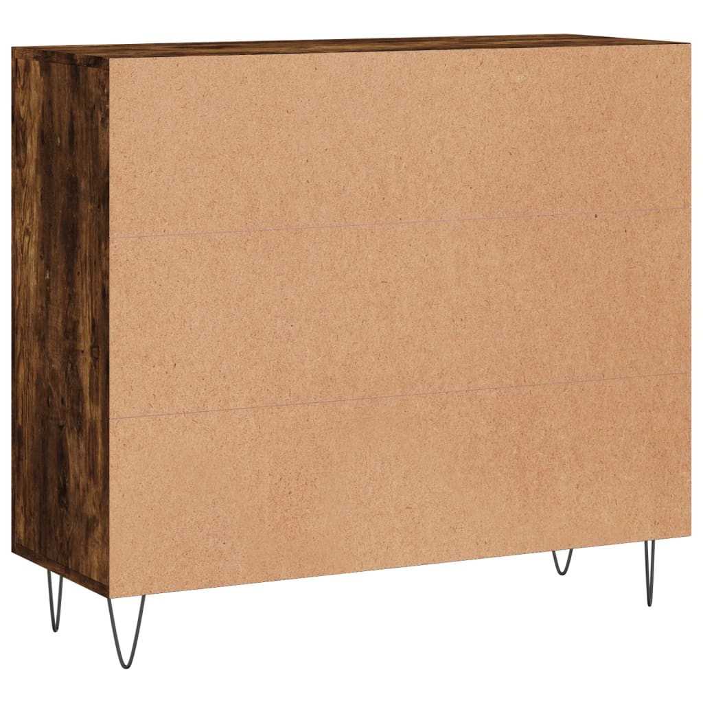 Sideboard Räuchereiche 90x34x80 cm Holzwerkstoff