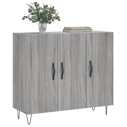 Sideboard Grau Sonoma 90x34x80 cm Holzwerkstoff