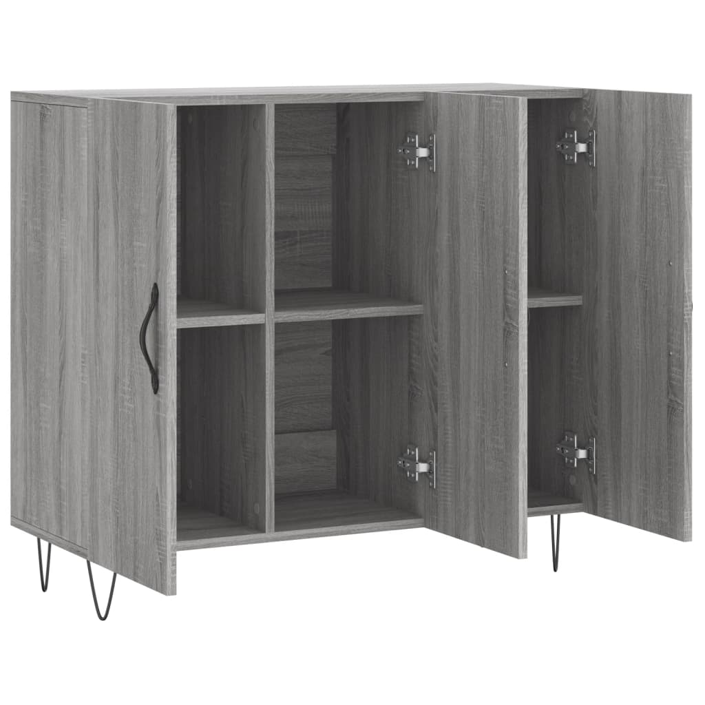 Sideboard Grau Sonoma 90x34x80 cm Holzwerkstoff