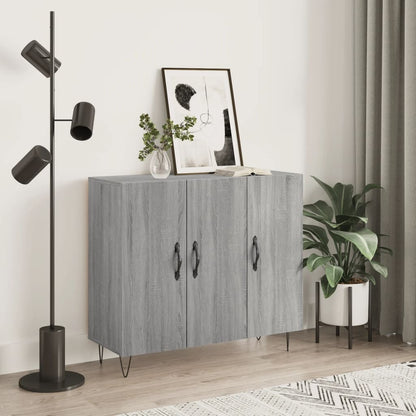 Sideboard Grau Sonoma 90x34x80 cm Holzwerkstoff