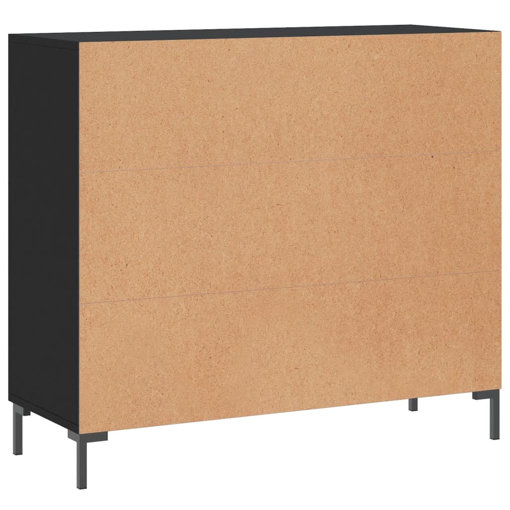 Sideboard Schwarz 90x34x80 cm Holzwerkstoff