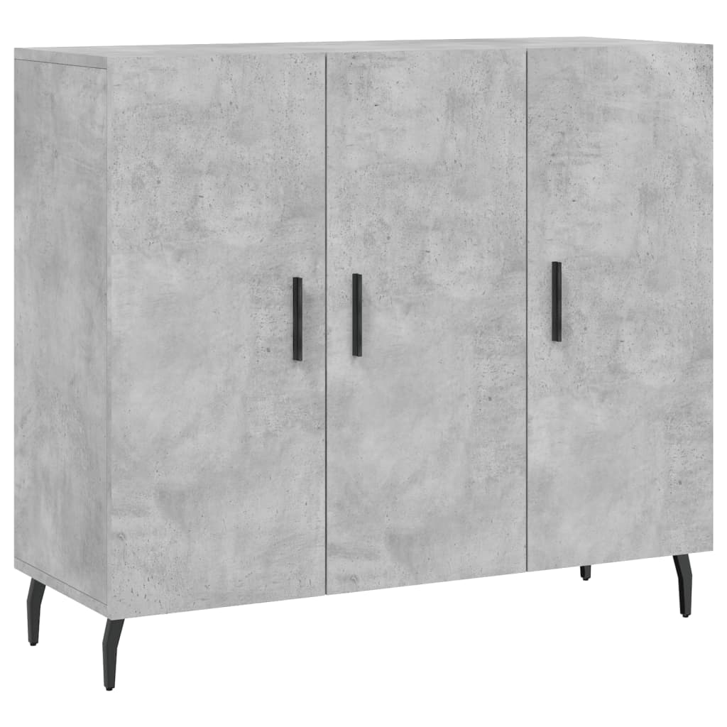 Sideboard Betongrau 90x34x80 cm Holzwerkstoff