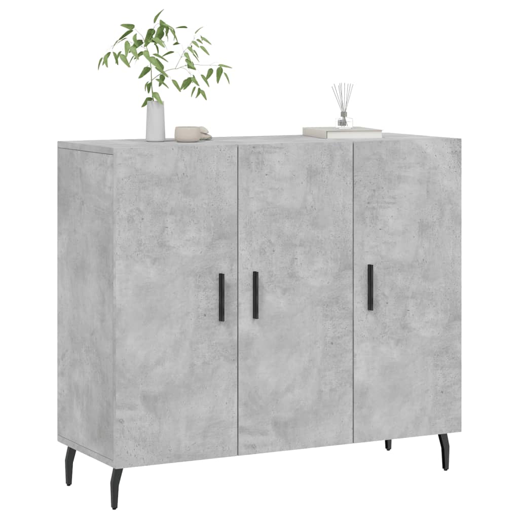 Sideboard Betongrau 90x34x80 cm Holzwerkstoff