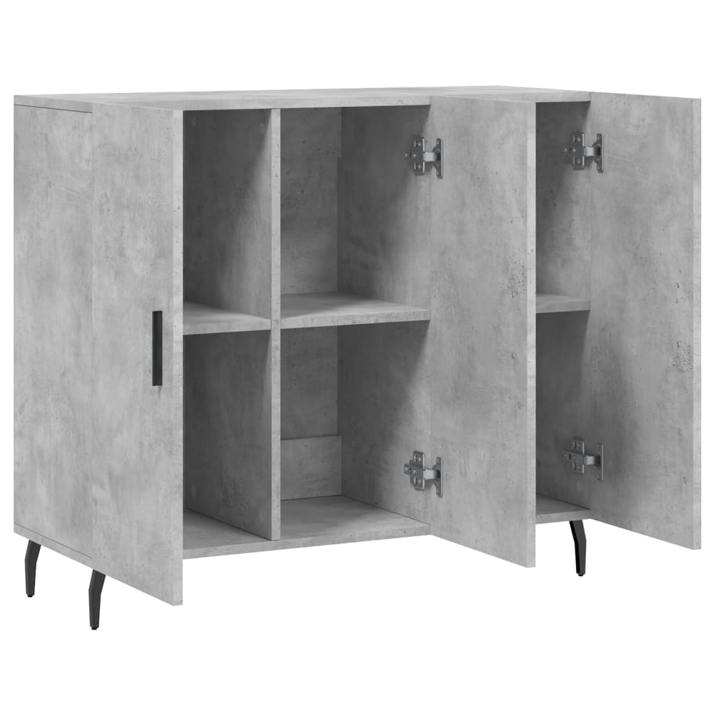 Sideboard Betongrau 90x34x80 cm Holzwerkstoff