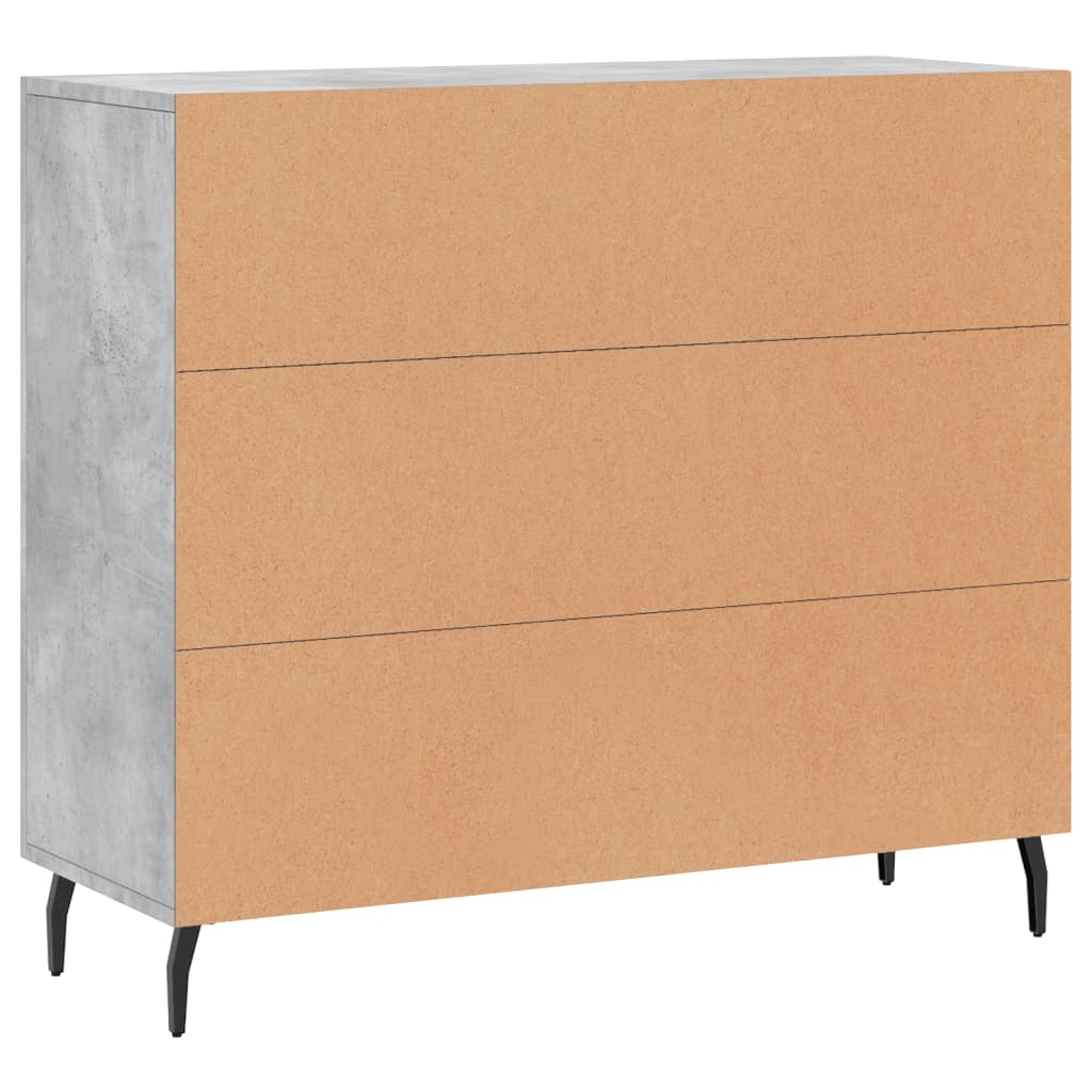 Sideboard Betongrau 90x34x80 cm Holzwerkstoff