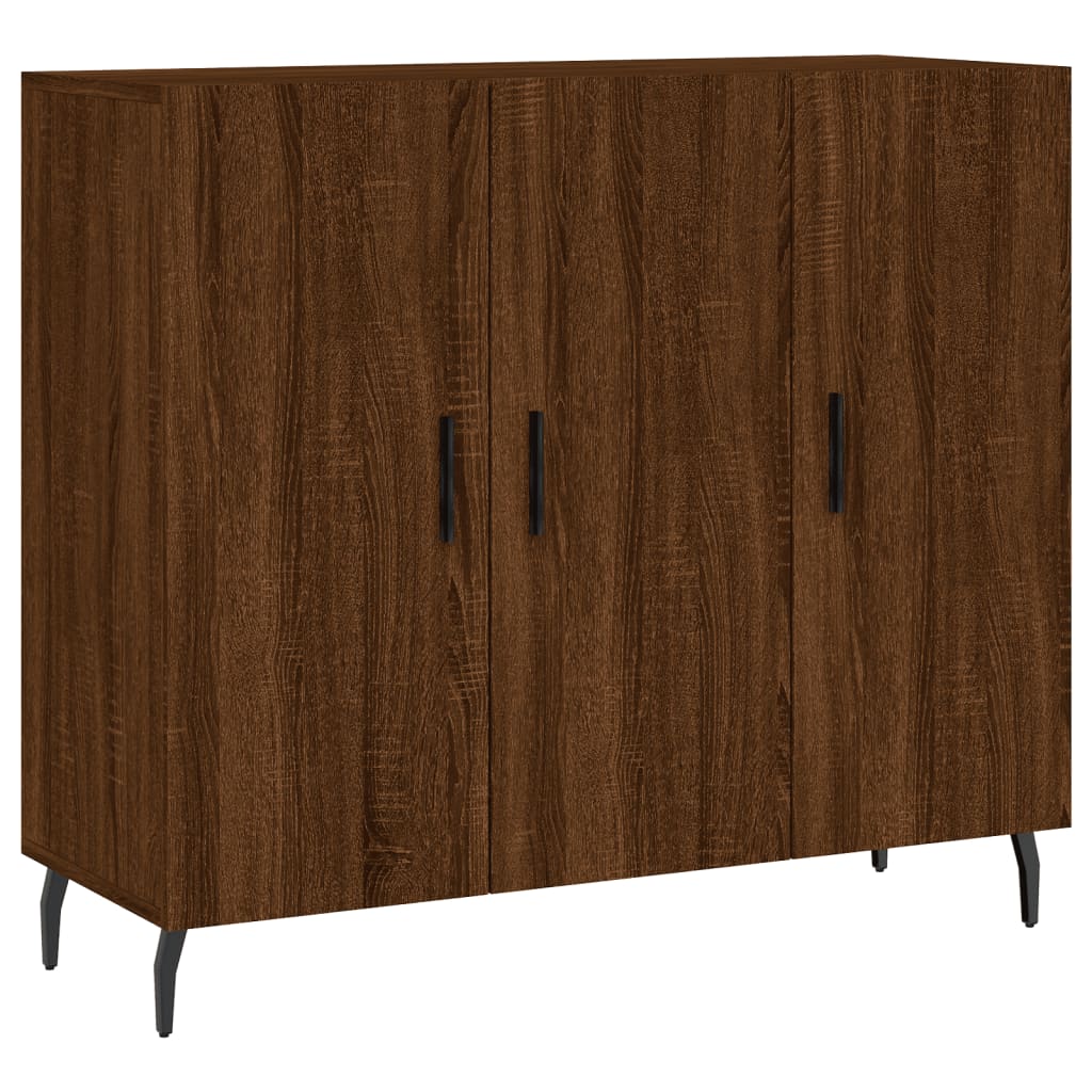 Sideboard Braun Eichen-Optik 90x34x80 cm Holzwerkstoff