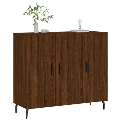 Sideboard Braun Eichen-Optik 90x34x80 cm Holzwerkstoff