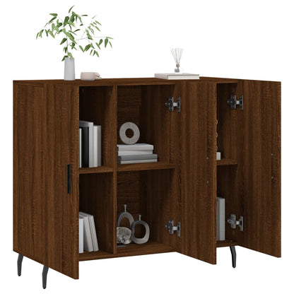 Sideboard Braun Eichen-Optik 90x34x80 cm Holzwerkstoff