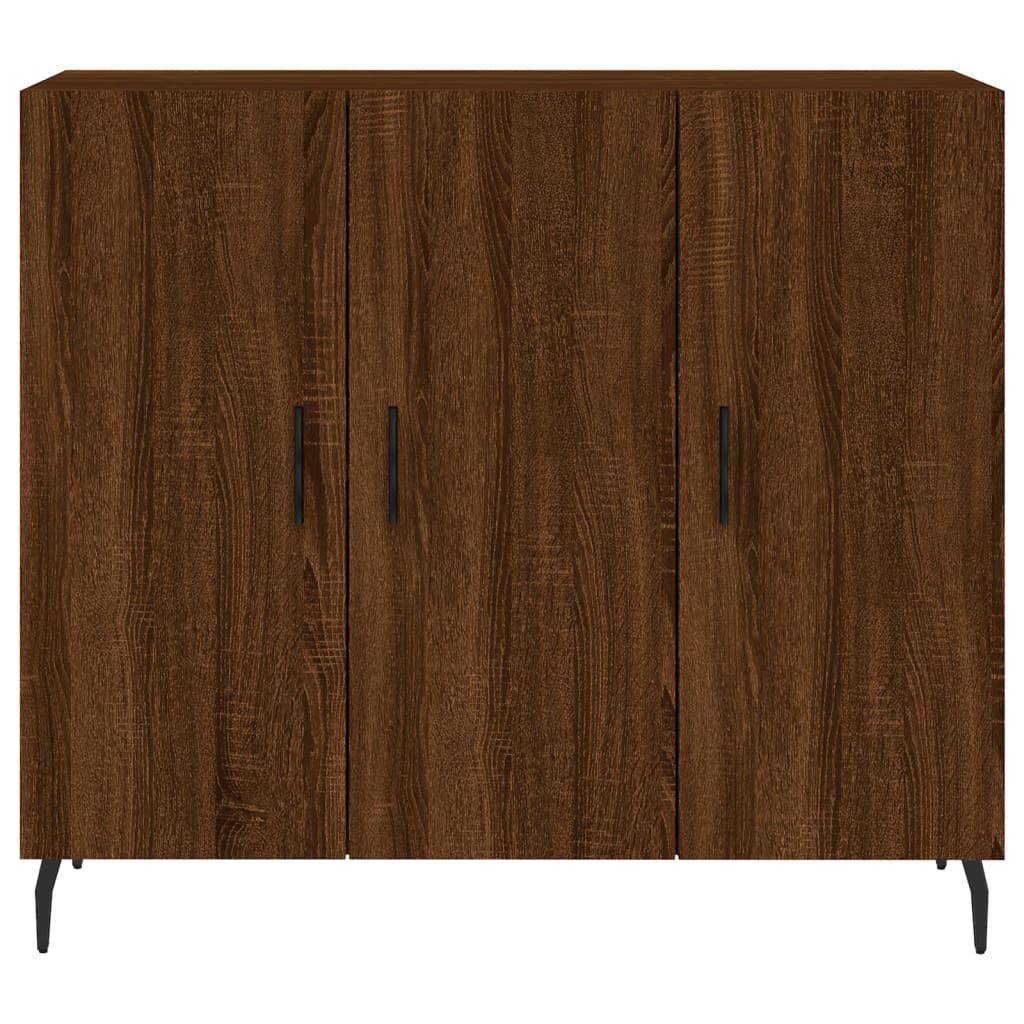 Sideboard Braun Eichen-Optik 90x34x80 cm Holzwerkstoff