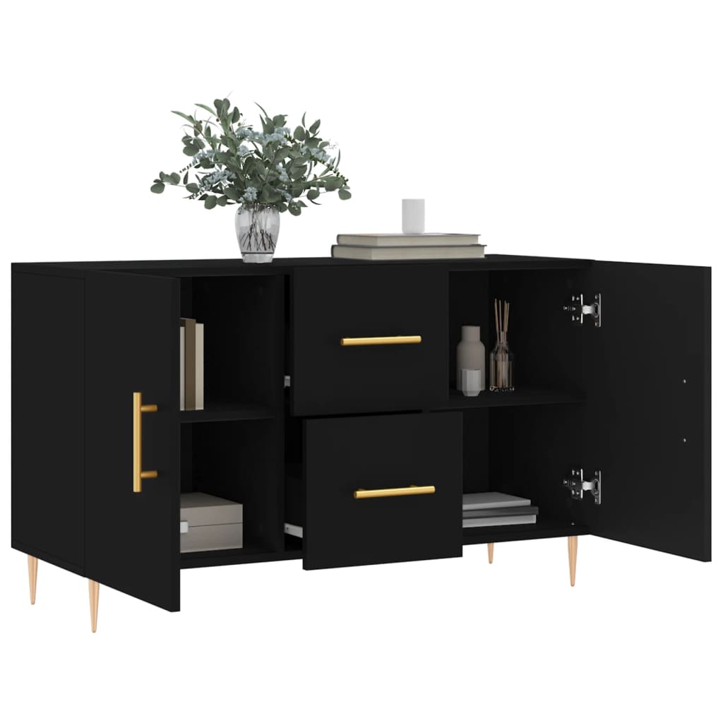 Sideboard Schwarz 100x36x60 cm Holzwerkstoff