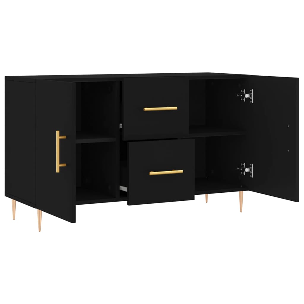 Sideboard Schwarz 100x36x60 cm Holzwerkstoff