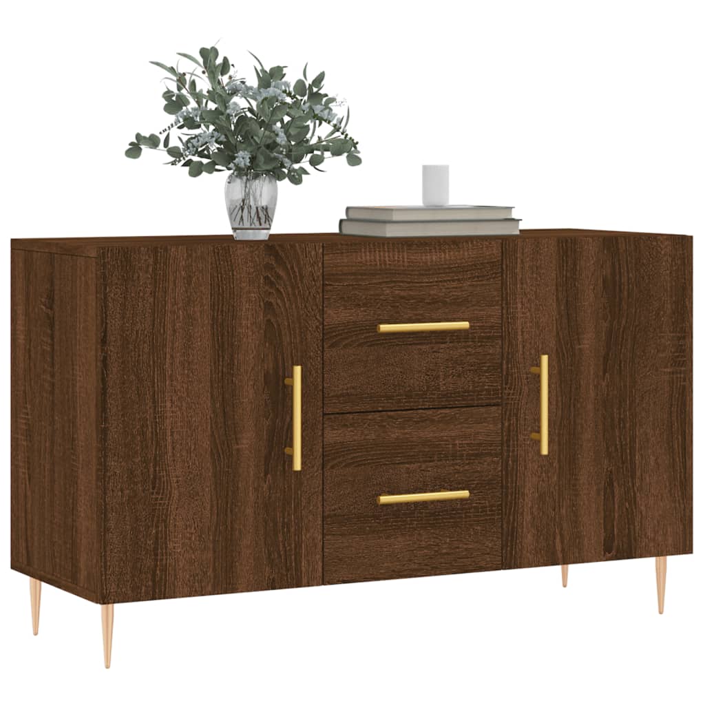 Sideboard Braun Eichen-Optik 100x36x60 cm Holzwerkstoff