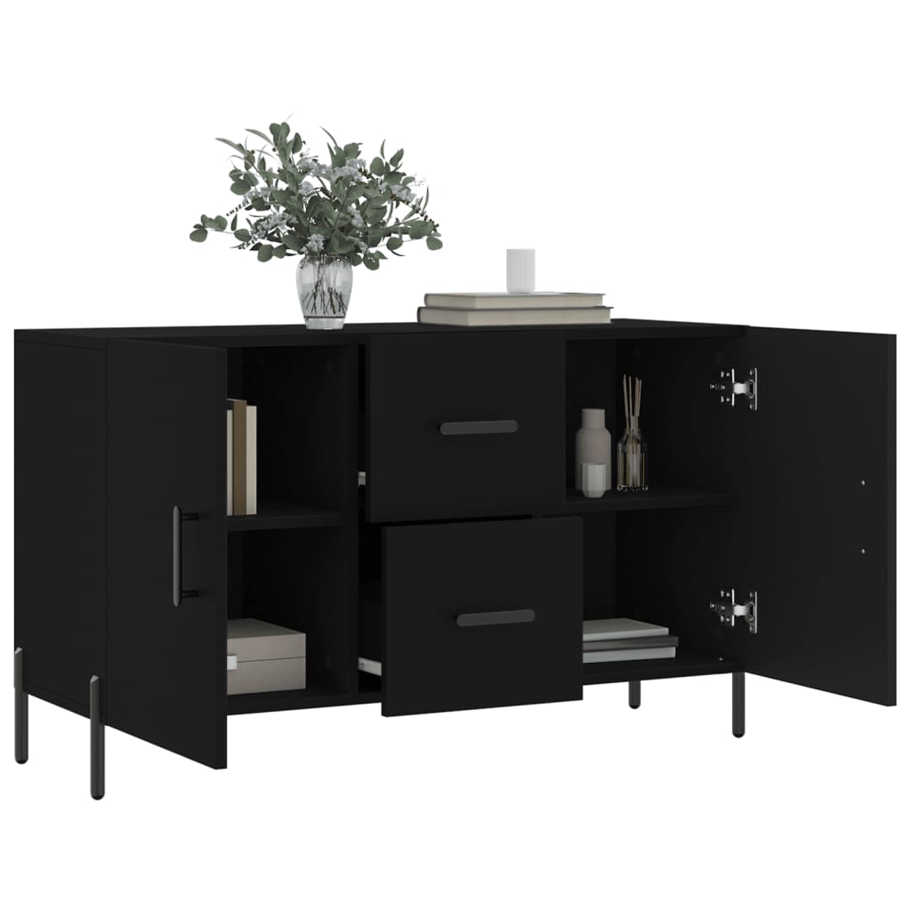 Sideboard Schwarz 100x36x60 cm Holzwerkstoff